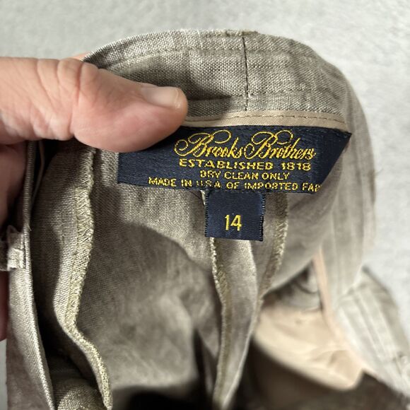 Vintage 1970s Brooks Brothers Trousers Women’s Size 14 Linen Knit Made in USA - Picture 13 of 13
